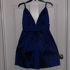 Windsor plunging neck mini dress